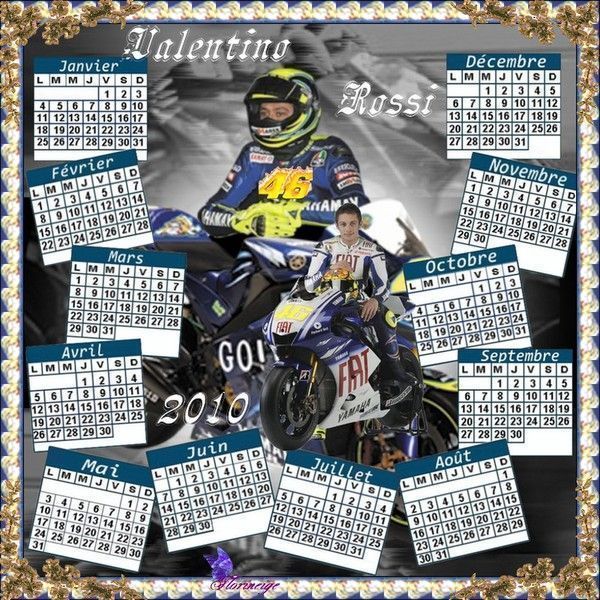 Calendrier Valentino Rossi